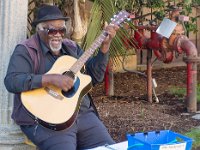 Big Slim  One of many street performers in Balboa Park : Balboa, musician, steet musician