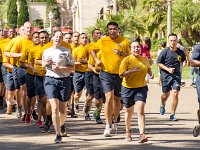 Anchors Away  Navy recruits jogging through Balboa Park : Balboa, navy, jogging
